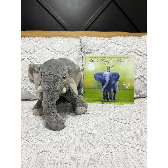 Kohl's Cares You're Here for a Reason Plush Elephant and Book by Nancy Tillman - Picture 1 of 12